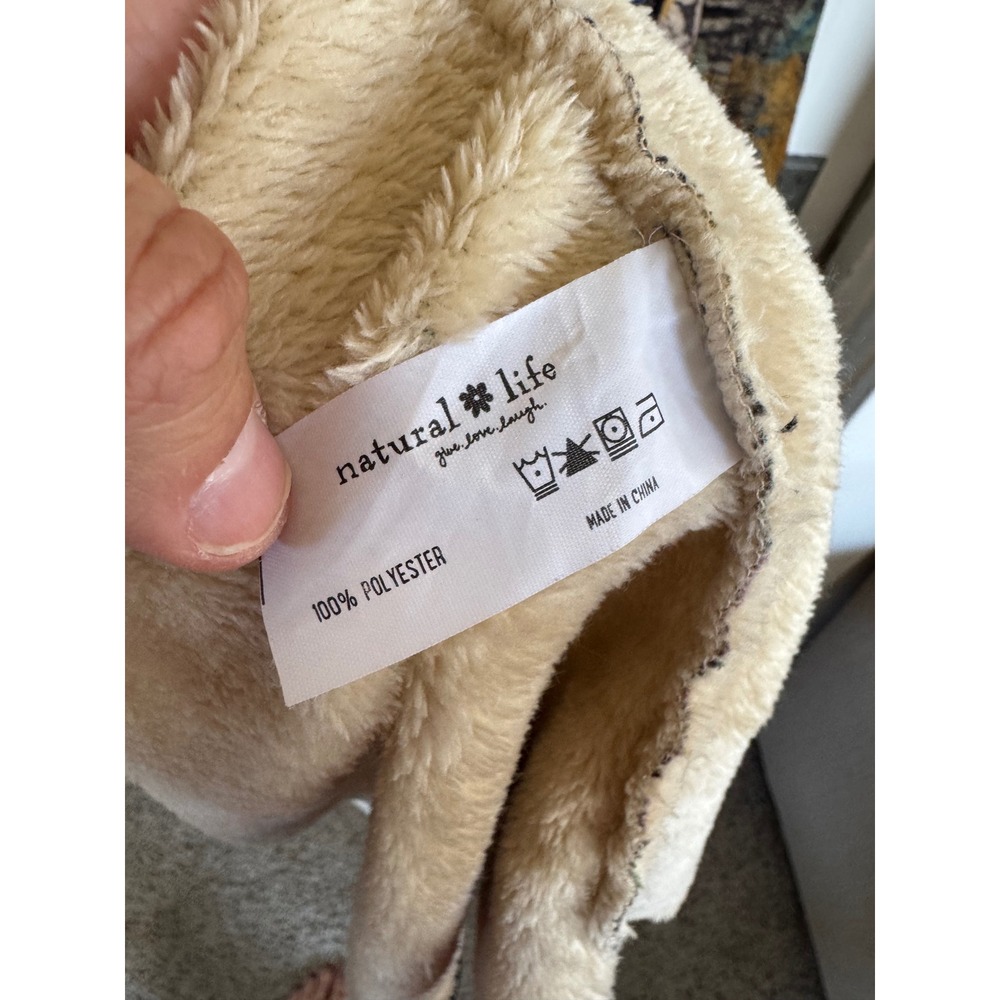 Natural Life Floral fleece robe size medium - Picture 8 of 8